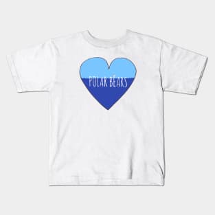 Stranded Polar Bear Love Kids T-Shirt